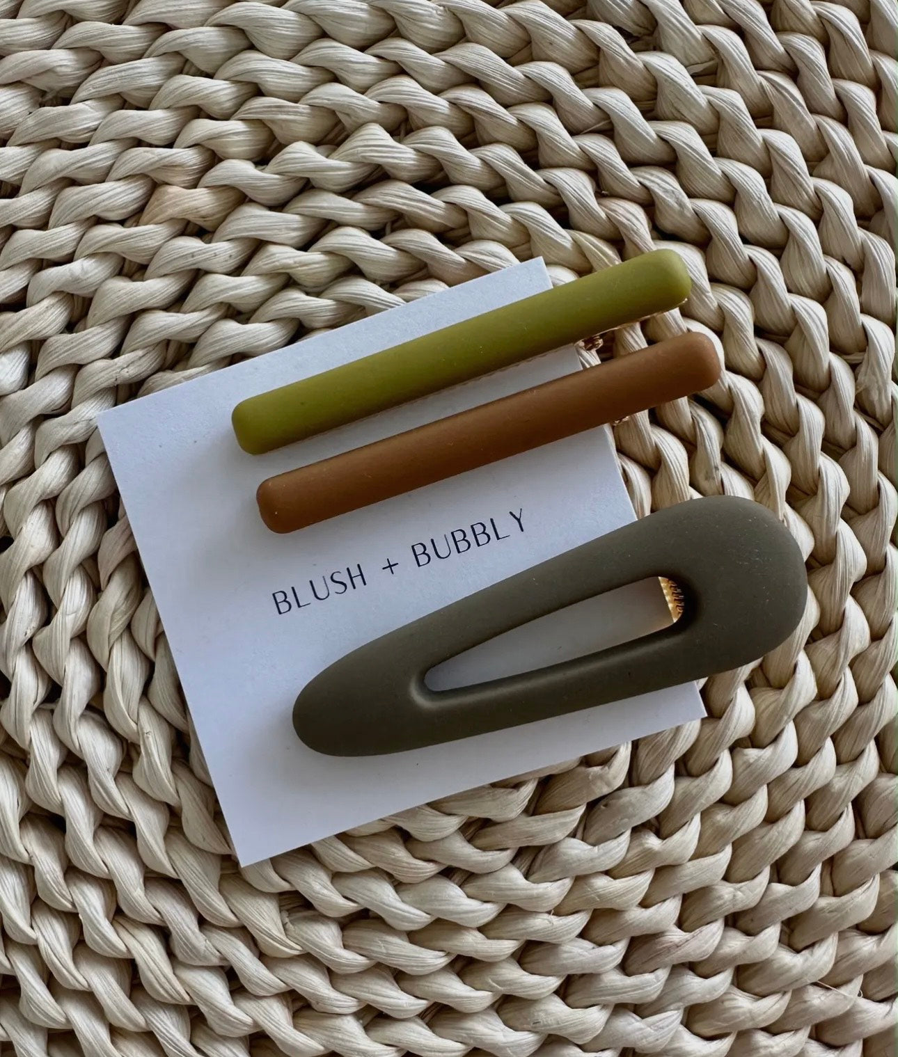 Alligator Hair Clips in Natural Color, Set of 3
