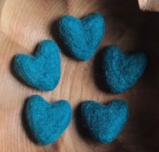 Felted Wool Hearts